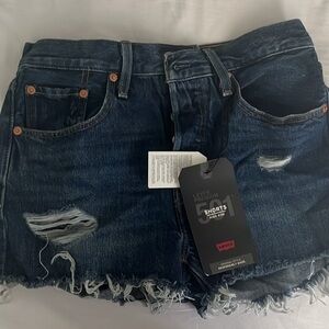 Levis 501 Womens High Rise Shorts 26